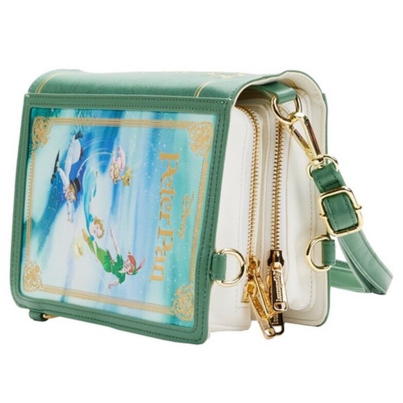 Loungefly Disney Peter Pan Book Satchel Crossbody BNWT - Picture 11 of 16